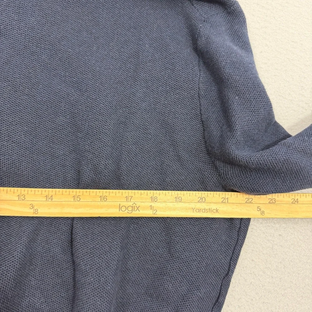 Polo Ralph Lauren Sweater Mens XXL Navy Blue Pima Cotton Quarter Zip Pullover